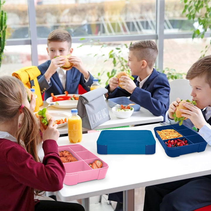 IJIAMY Brotdose Kinder mit Fächern, 1300ml Jausenbox Kinder, Auslaufsicher Bento Box, Lunchbox Kinde