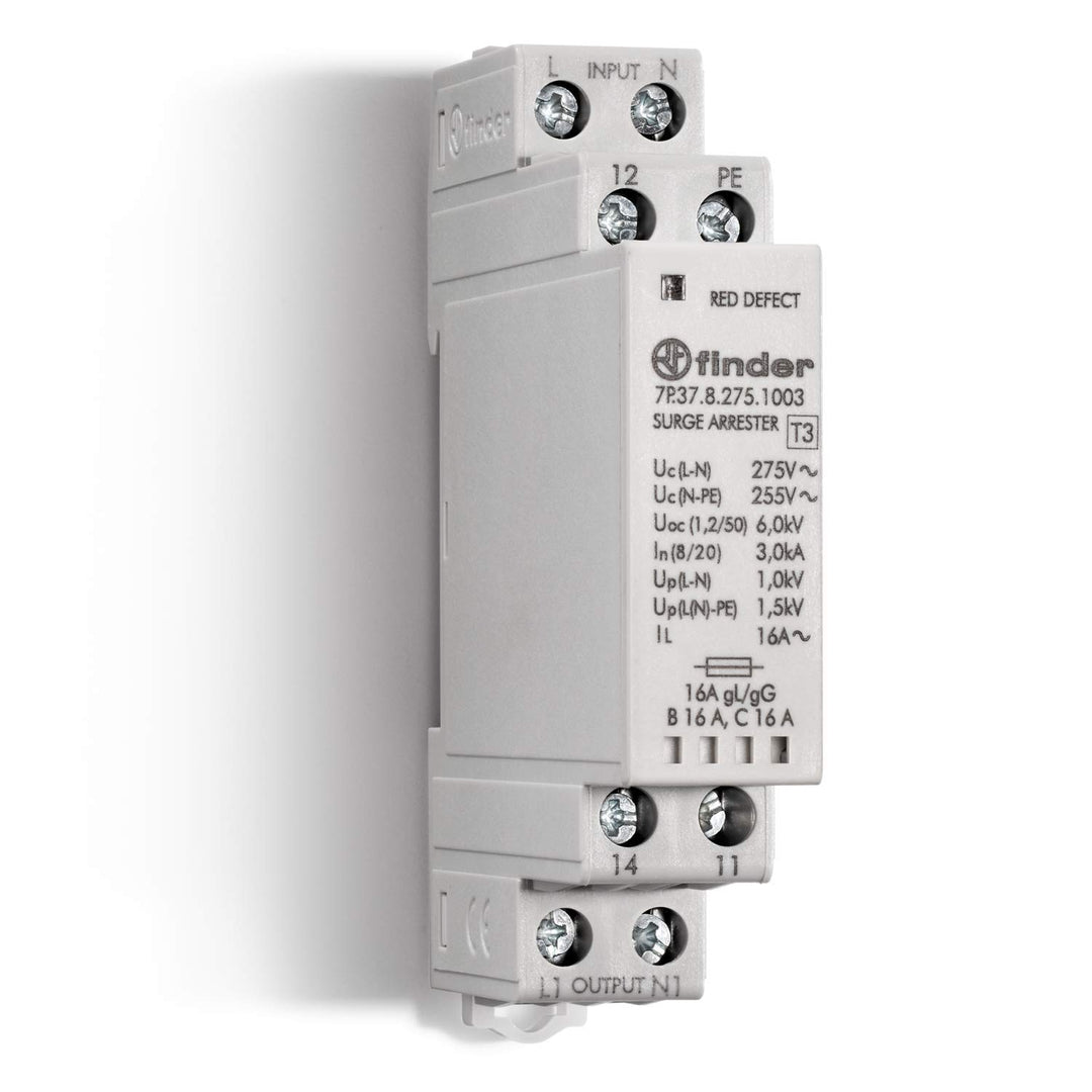 Finder 7P3782751003 Überspannungsschutzgerät, modular, Typ 3, Varistor/Funkenstrecke