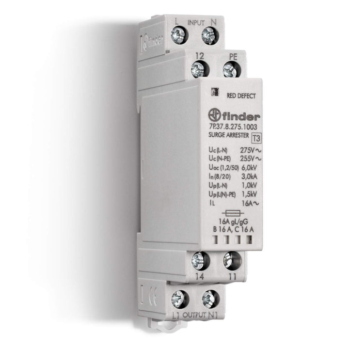 Finder 7P3782751003 Überspannungsschutzgerät, modular, Typ 3, Varistor/Funkenstrecke
