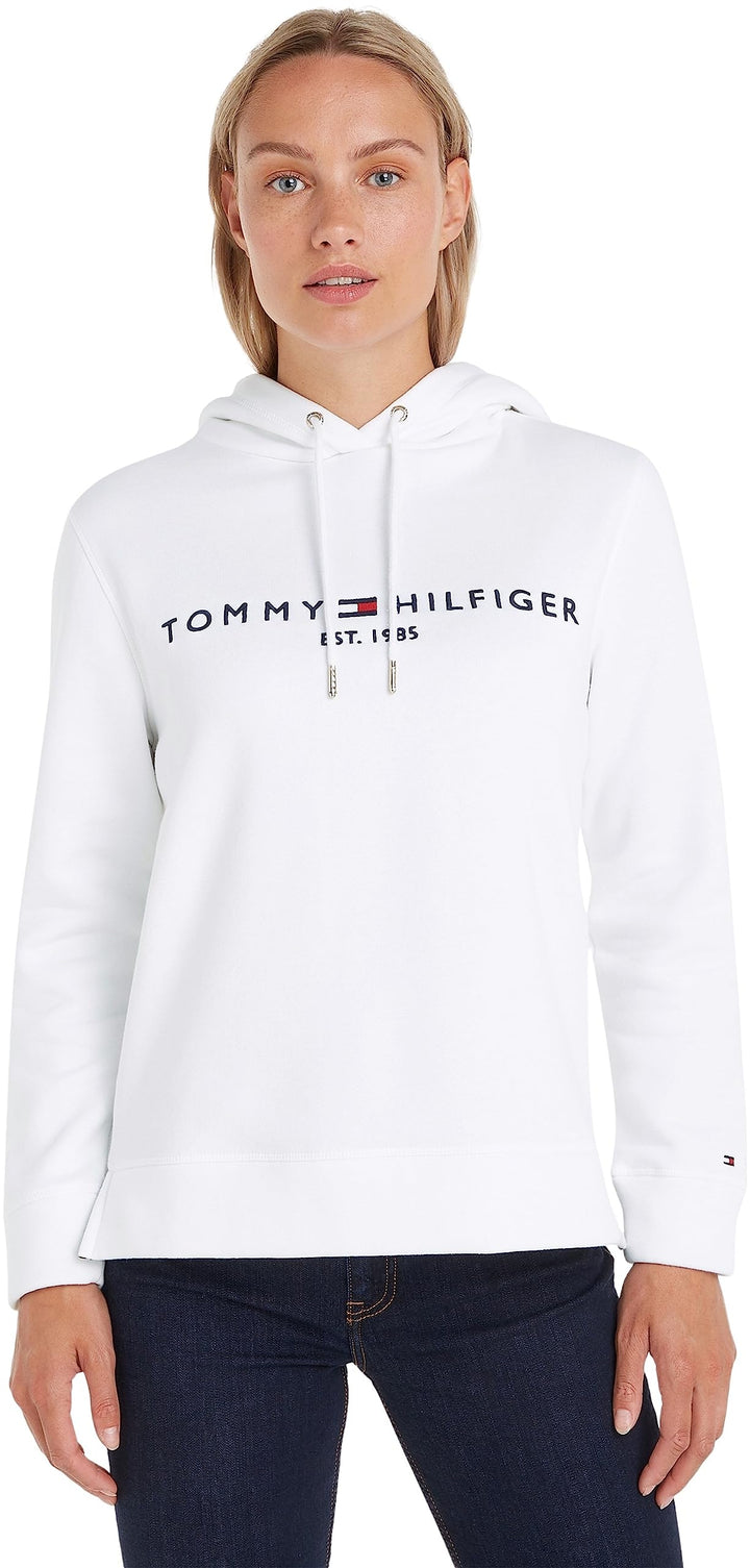 Tommy Hilfiger Damen Hoodie Heritage mit Kapuze XXS Weiss (White), XXS Weiß (White)
