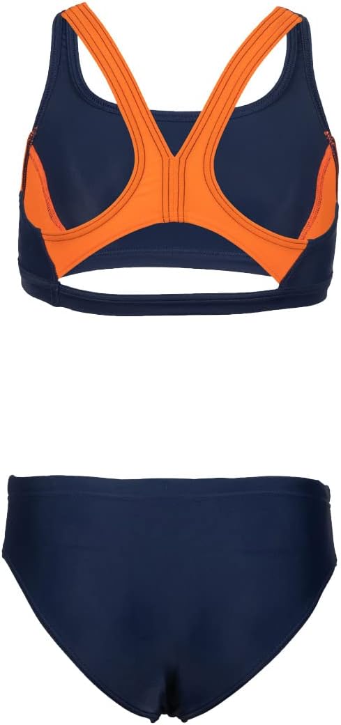 ARENA Mädchen G Thrice Jr Two Pieces R Bikini 152 Navy-mango-white, 152 Navy-mango-white
