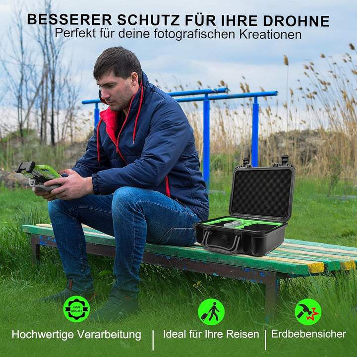 LEKUFEE Kompakte Tragbare wasserdichte Koffer für DJI mini 4K/2 SE Drohne und DJI Mini 2 Zubehör (Nu