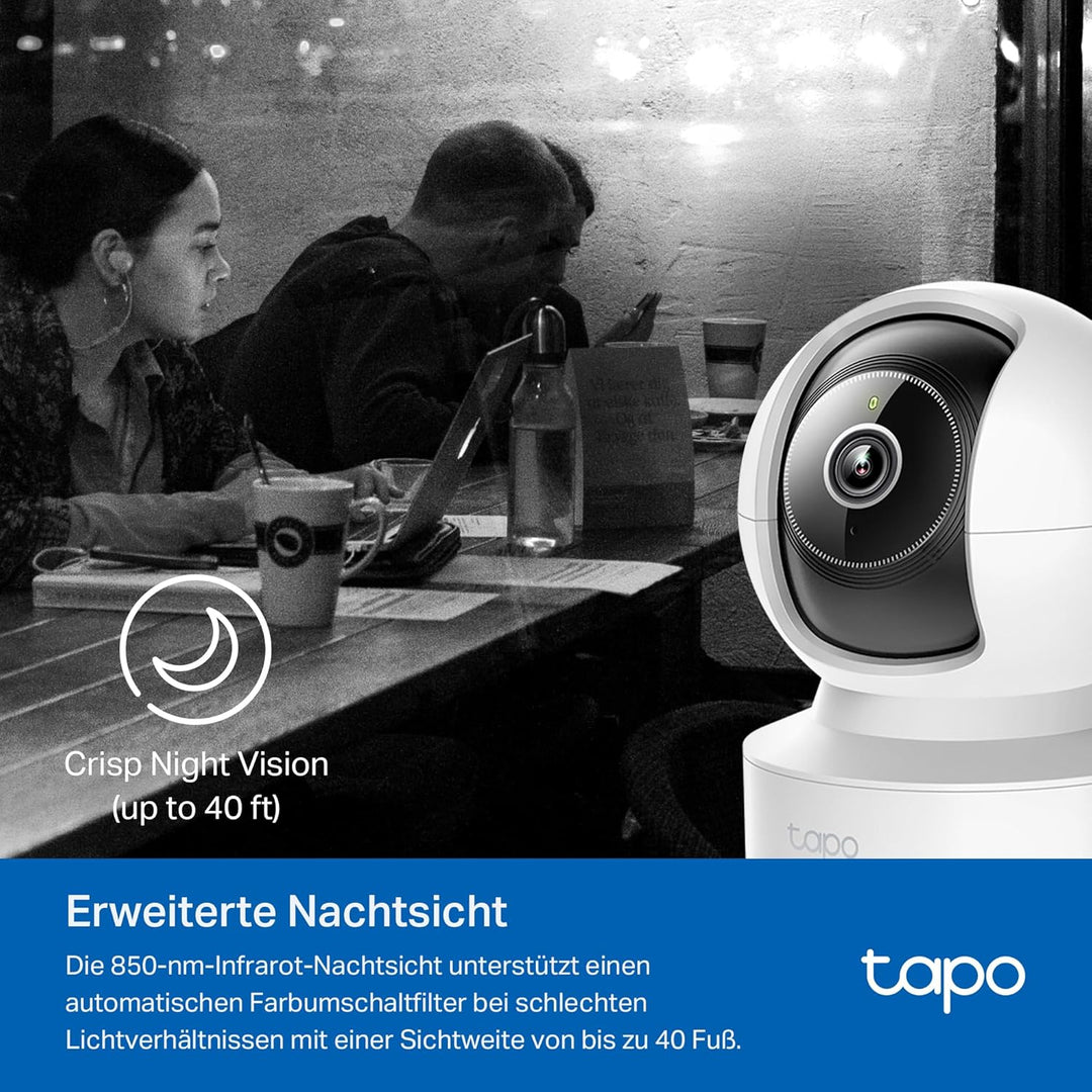 Tapo C232 360° KI-WLAN-Überwachungskamera, Ethernet/WLAN, 3K 5MP, Bewegungsverfolgung, Nachtsicht, Z