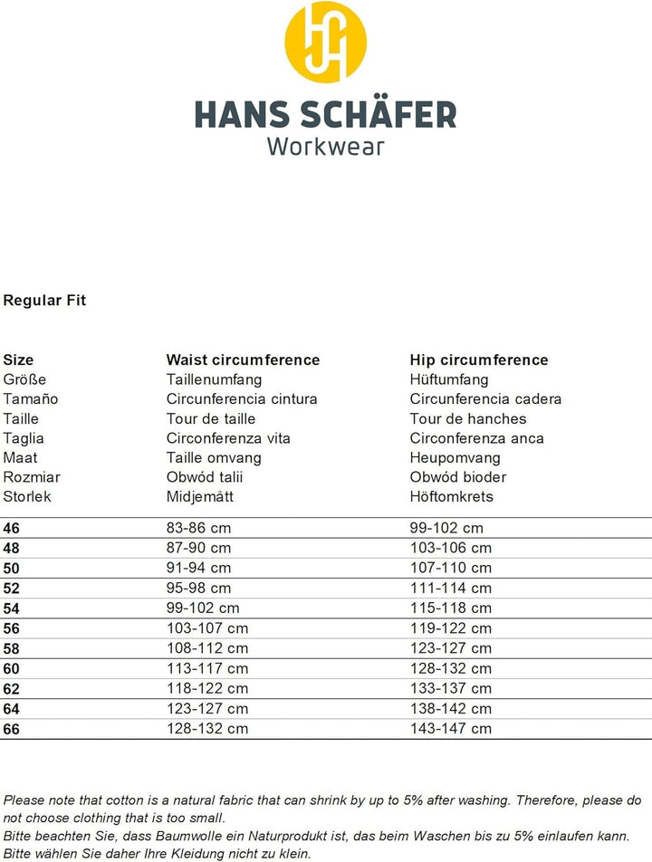 Hans Schäfer Workwear HSW Professional – Kurze Arbeitshose für Herren – Arbeitsshorts/Herren-Shorts/