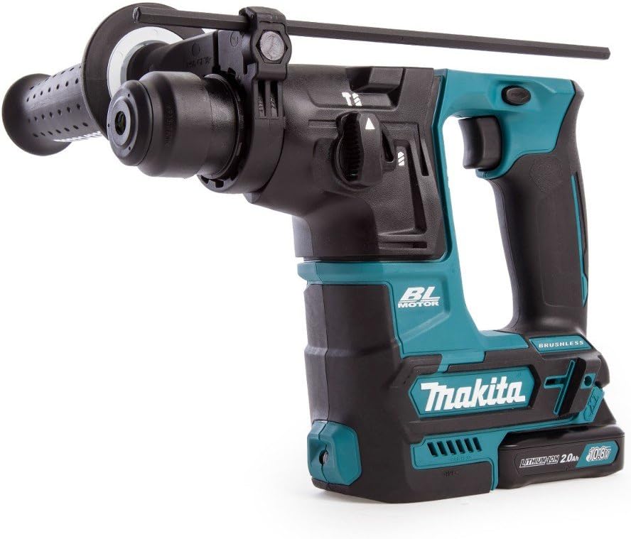 Makita Bohrhammer Brushless 2 Funktionen mit 2 Akkus - Schwarz / Blau - 18 V 5 Ah dhr171rtj, 3 kg