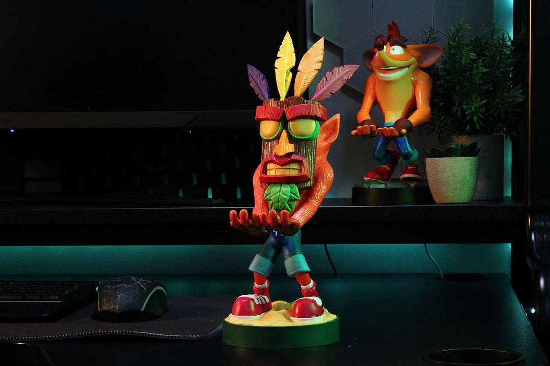 Cableguys Crash Bandicoot Crash Aku Aku Controller Halter &amp; Handy Ständer - Gaming Zubehör für Schre