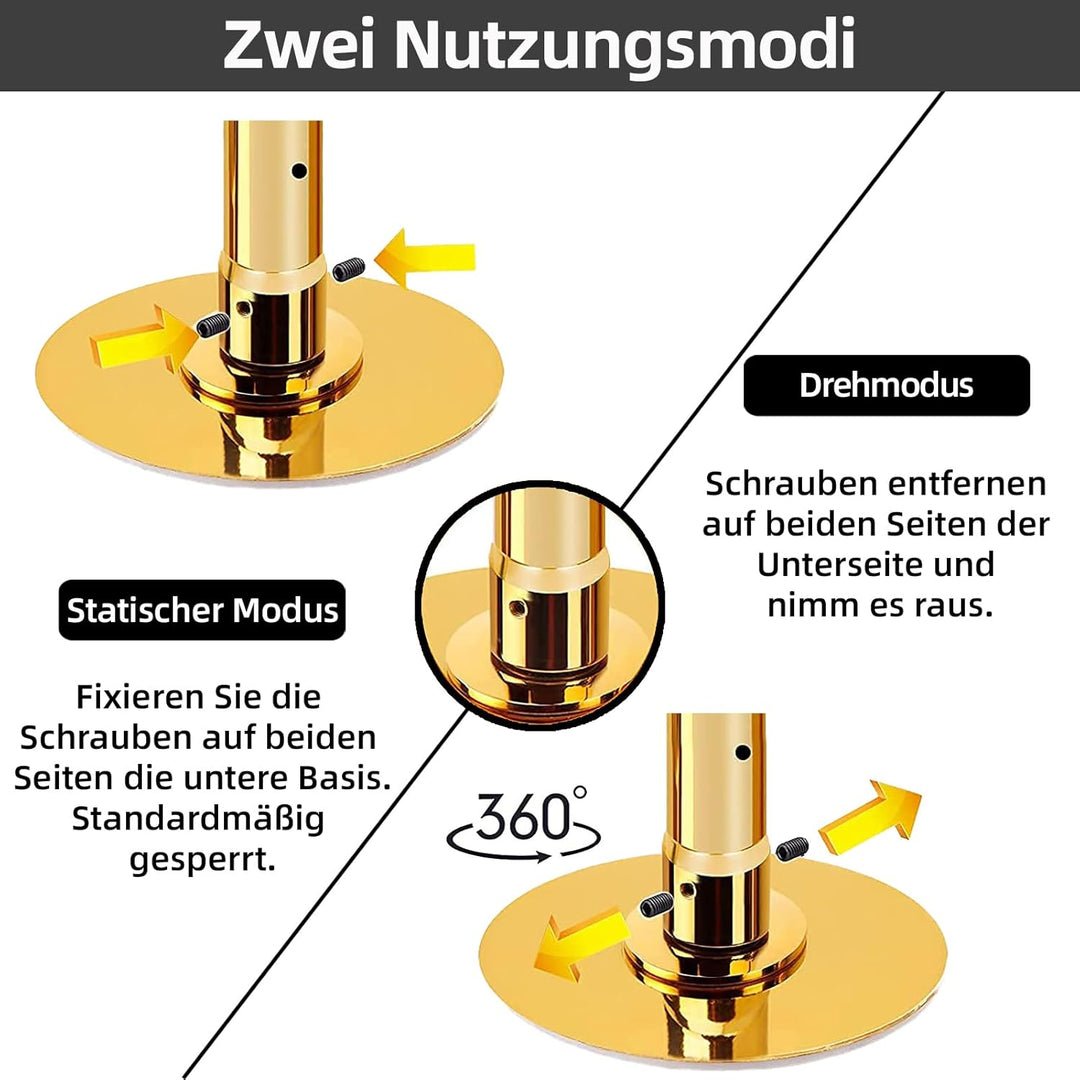 PRIOR FITNESS Permanente Tanzstange mit Fester Platte Tanzstange für Zuhause Tanzstange mit Deckenha