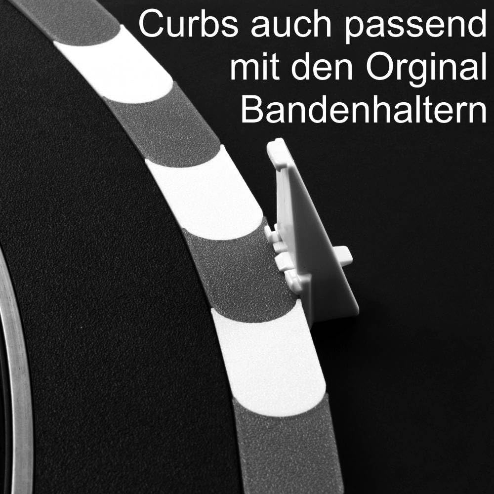 Overdrive-Racing Curbs für Carrera 124 132 EVO '1 Meter Schwarz-Weiss' Randstreifen Randsteine Slotc