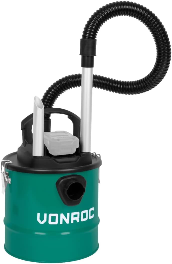 VONROC Akku-Aschesauger VPower 20V - 12L Tank - HEPA Filter - exkl. Akku und Schnellladegerät Ohne A