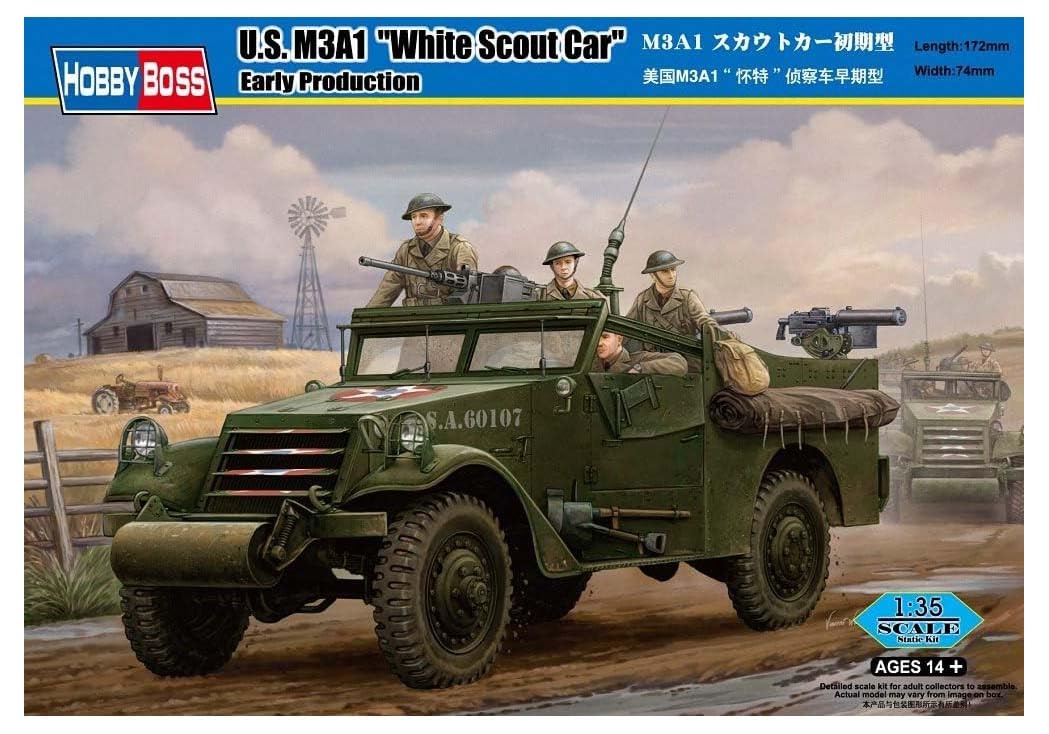 Hobby Boss 82451 Modellbausatz M3A1 Scout Car 'White' Early Version