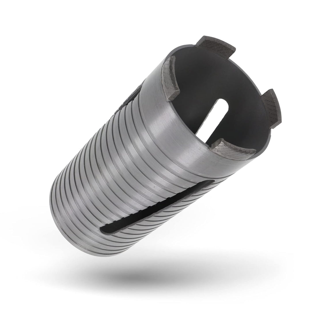 PRODIAMANT Diamant Bohrkrone ø 82mm Nutzlänge 150mm mit 6-Kant Adapter lasergeschweisst für trocken