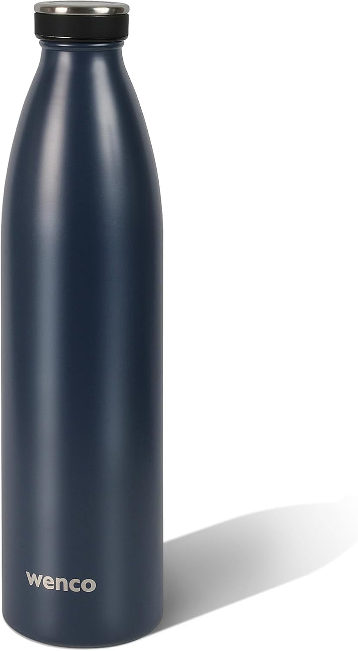 wenco Trinkflasche Edelstahl 1l / 1000ml isoliert und auslaufsicher für kalte und heisse Getränke au