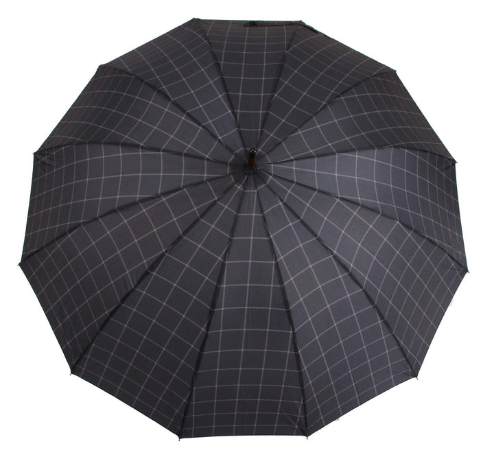 1224M SUSINO hochwertiger Stockschirm 12-teilig mit Automatik - sturmsicher in Men's Design (117 Dur