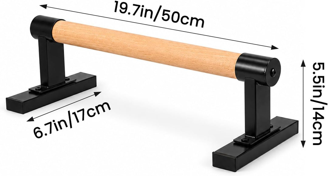 Calisthenics Parallettes aus Buchenholz Handstand und Liegestützgriffe 49x17x14 cm Rutschfest und St