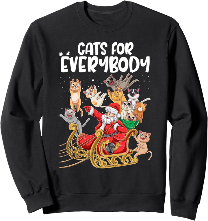 Katzen Weihnachten Geschenk Lustiger Katzen Spruch Katze Sweatshirt