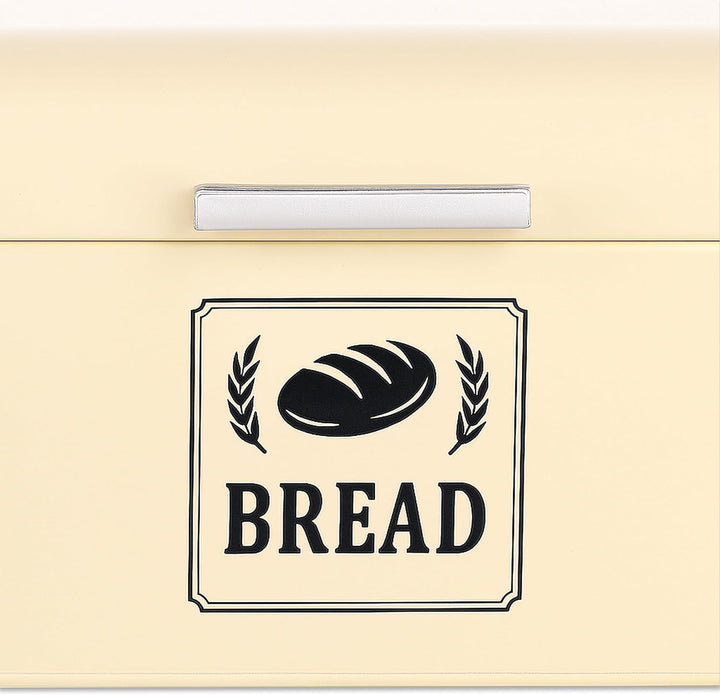 Relaxdays Brotkasten, Brotbox mit Deckel & Griff, HBT: 16,5x30x19 cm, Brot aufbewahren, Brotkiste Re