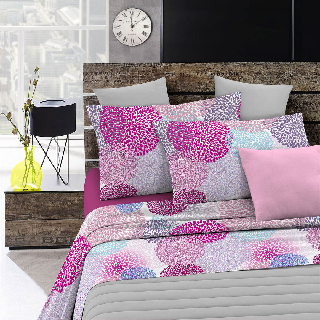 Fantasy Italian Bed Linen Bettwäsche, Soffioni, Doppelte, Mikrofaser, Löwenzahn Soffioni Doppelte, S