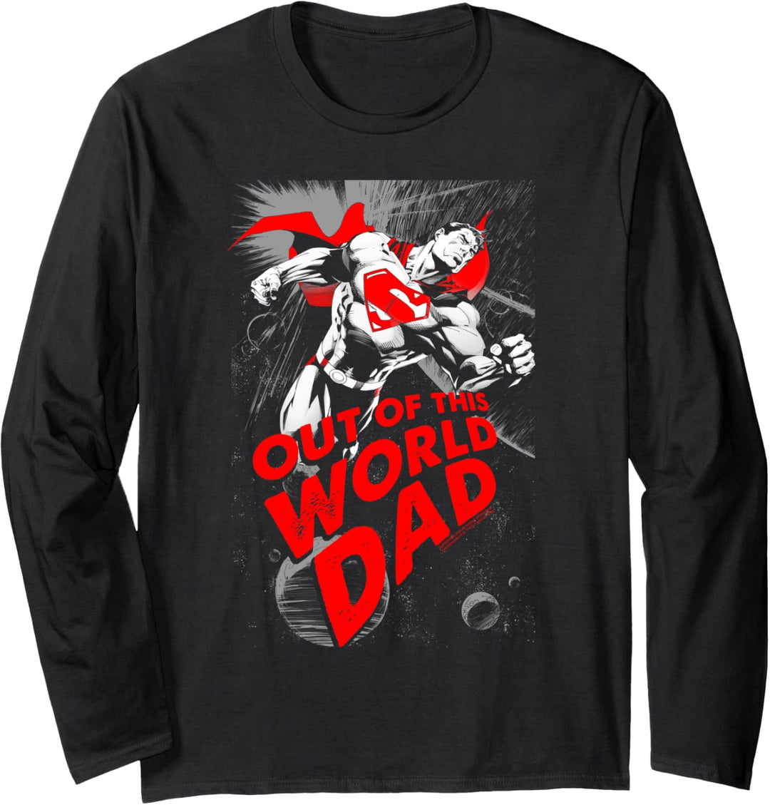 Superman Out of This World Dad Langarmshirt