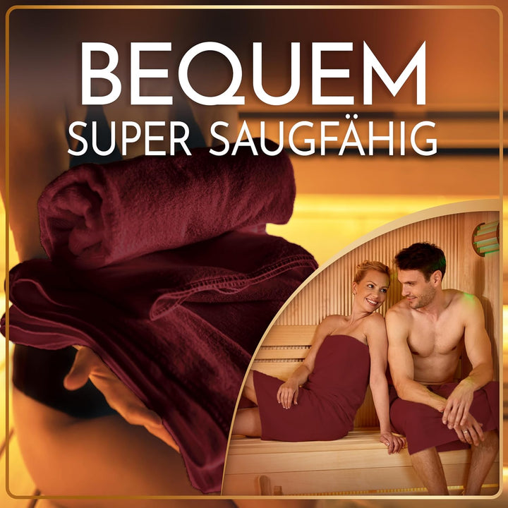 NatureMark 2er Pack SAUNATÜCHER Premium Qualität 80x200cm SAUNATUCH Sauna-Handtuch Doppelpack Farbe: