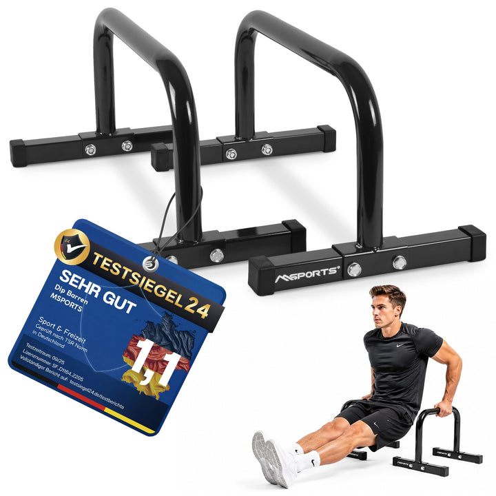 MSPORTS Low Fitness Parallettes Minibarren Professional LxBxH: 60x35x29 cm| Push-Up Bars Liegestützg