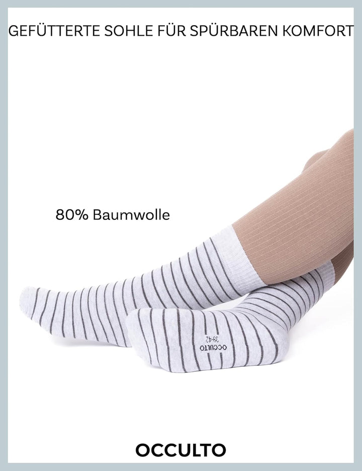 Occulto Damen Warme Thermosocken 6er Pack (Modell: Smilla) 39-42 Grau-punkte, 39-42 Grau-punkte