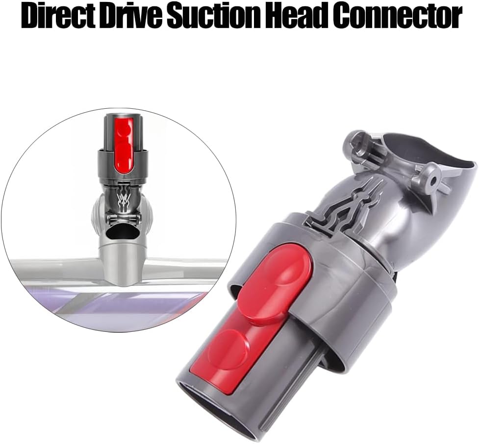 1 x Direktantrieb-Saugkopf-Anschluss für Dyson V8 V10 SV10 SV12 Staubsauger, Ersatzzubehör mit 3 Sch