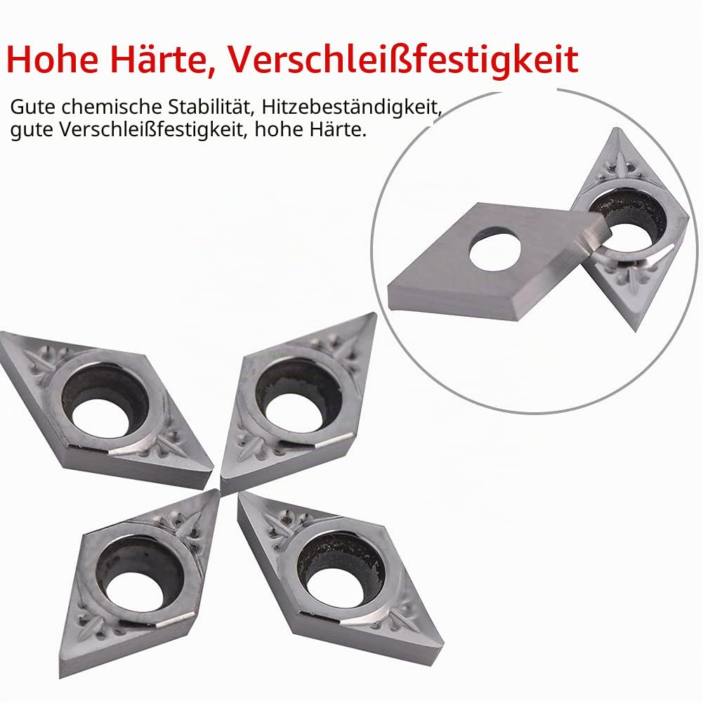 YWBL-WH Hartmetalleinsätze CNC Wendeplatten Klinge DCGT070204-AK Drehmaschine Drehwerkzeug mit Box 1