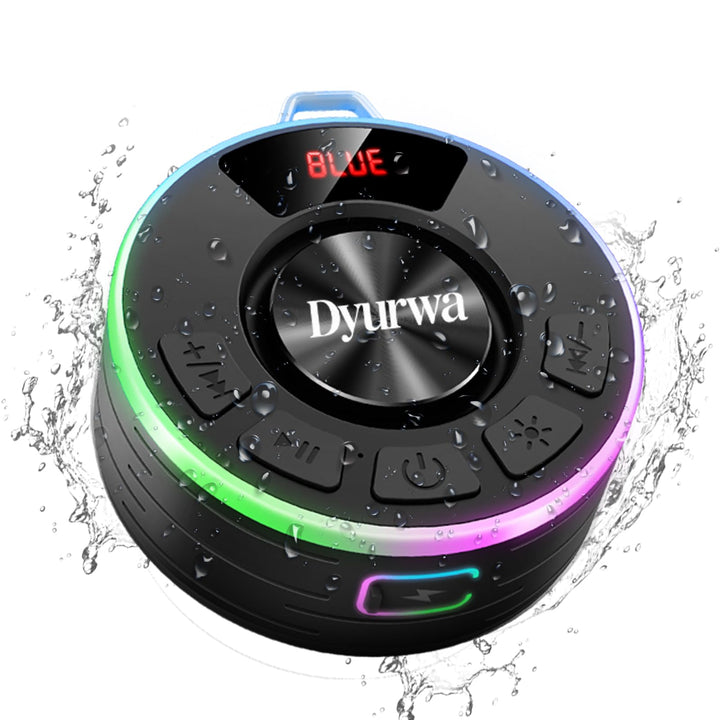 Wasserdichter Bluetooth Duschlautsprecher, 10H Bluetooth-Lautsprecher mit Saugnapf, Tragbare bluetoo