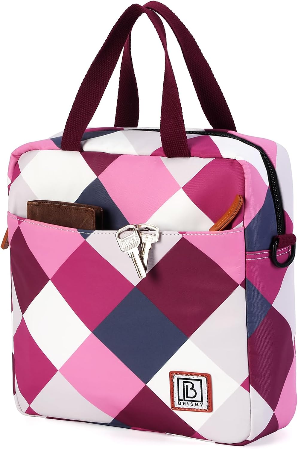 Brisby Lunchtasche - 7L, Vierschicht isolierte Kühltasche mit Kühlelemente, vielseitige Lunchbag (Ro
