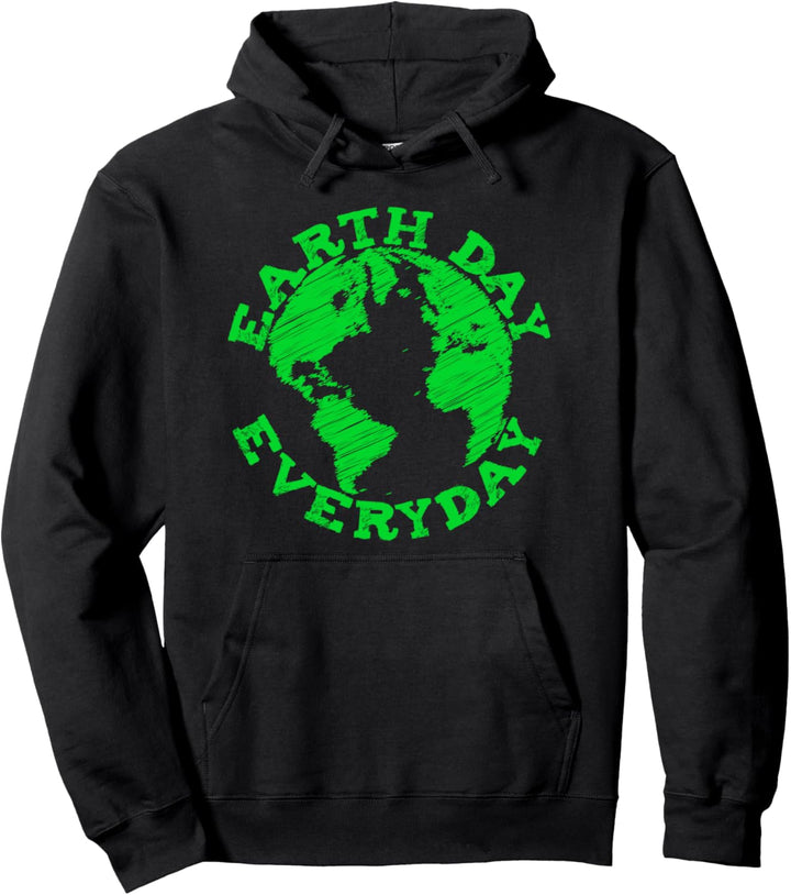 Earth Day Everyday artitistic Design Save the planet Pullover Hoodie