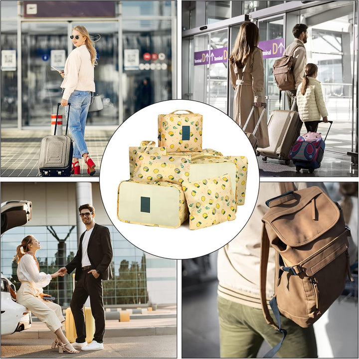 Coolzon Packing Cubes Koffer Organizer, 8 Stück Kofferorganizer Packtaschen Packwürfel mit Schuhbeut