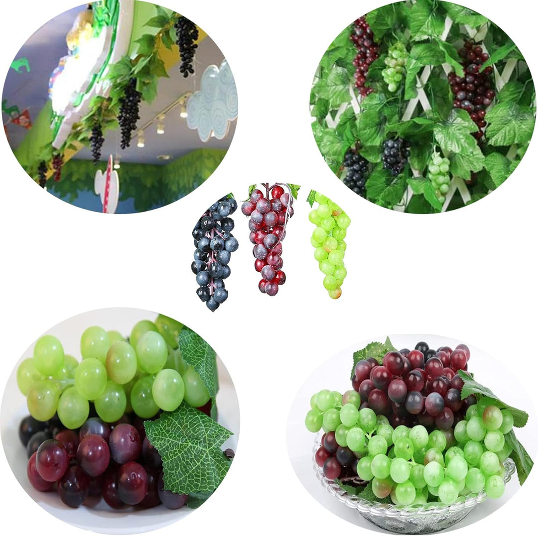 通用 7 Stück Künstliche Trauben Deko, Gefälschte Trauben, für Kuenstliche Weinrebe Obst Fuer Heim Gart