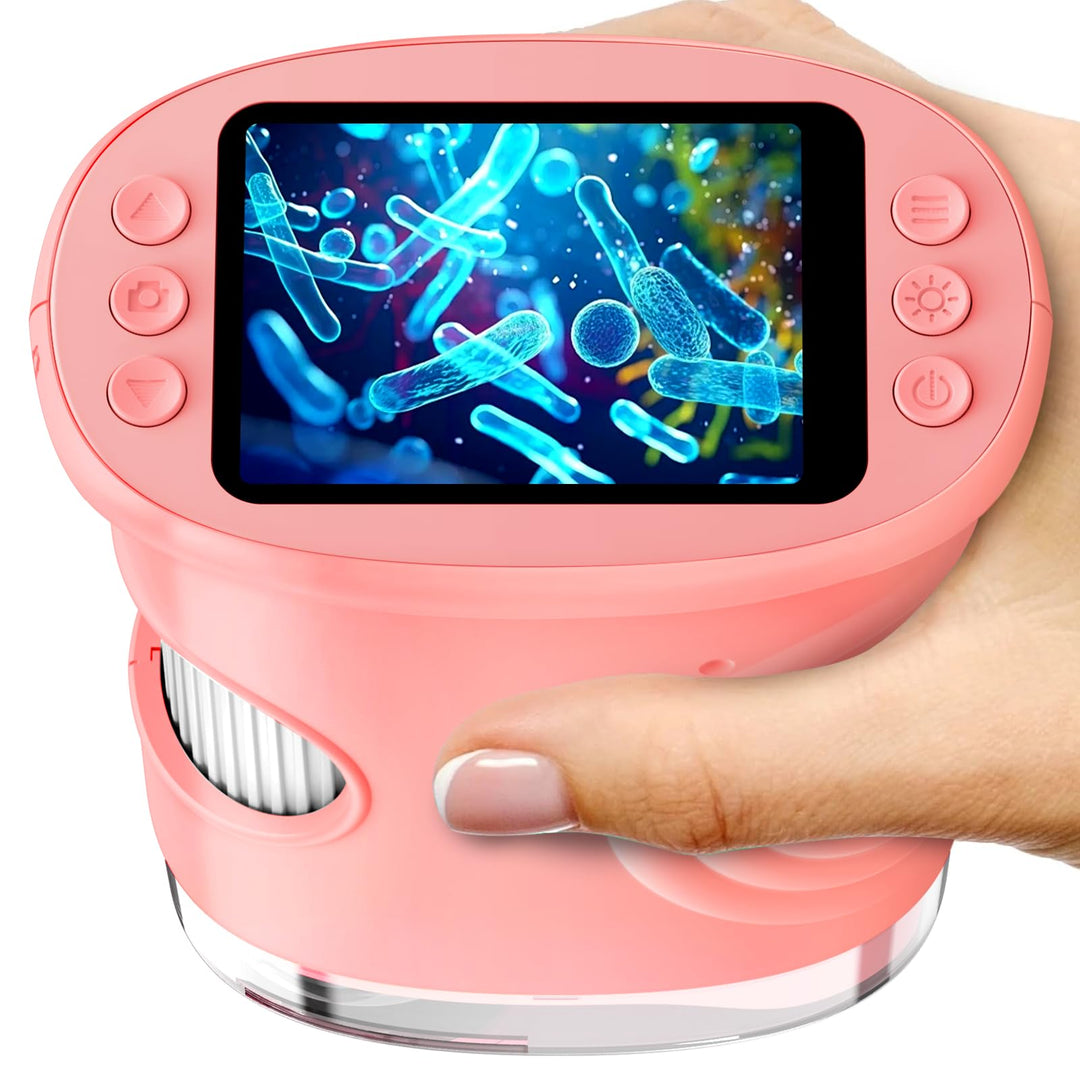 Handy Digital Mikroskop für Kinder, 1080P HD 2.0" Bildschirm Taschenmikroskop, Microscope LED Lights