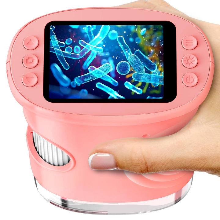 Handy Digital Mikroskop für Kinder, 1080P HD 2.0" Bildschirm Taschenmikroskop, Microscope LED Lights