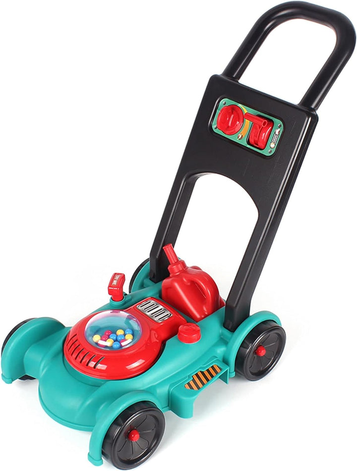 TikTakToo Kinder Benzin Rasenmäher Gartengerät mit Fahrgeräusch Spielzeug mit Funktionen