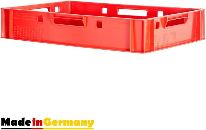 1 Stück E1 Fleischkiste Rot Kiste Eurobox Lebensmittelecht Metzgerkiste Box Aufbewahrungsbox Kunstst