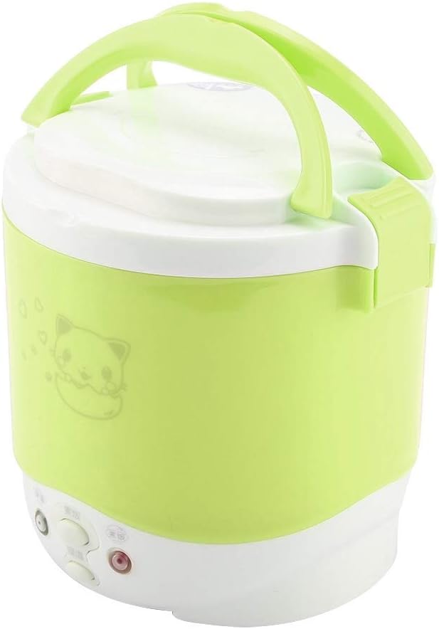 Reisereiskocher 12V 100W Elektrischer Reiskocher 1L Mini Reiskocher mit Edelstahl Antihaft Innentopf