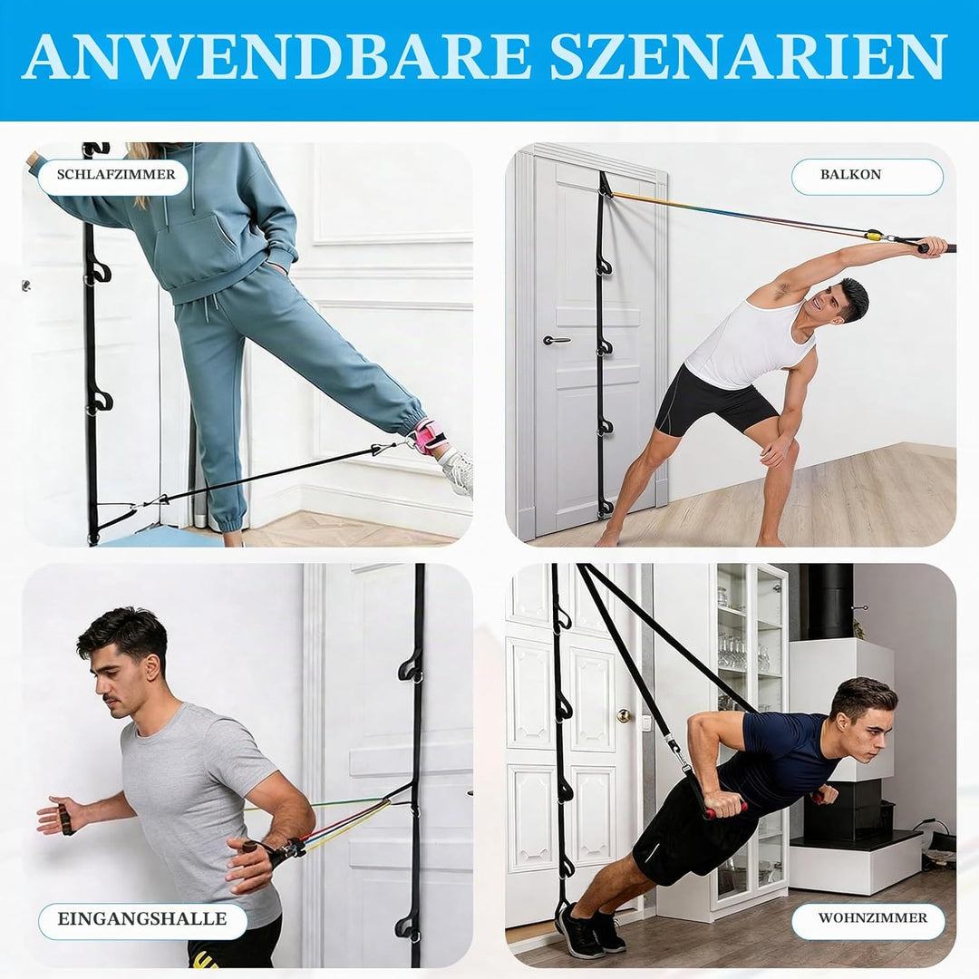 Türanker, Door Anchor Strap for Resistance Bands, Bohr- und Nagelfreier Türanker Gurt mit Mehrpunkt-