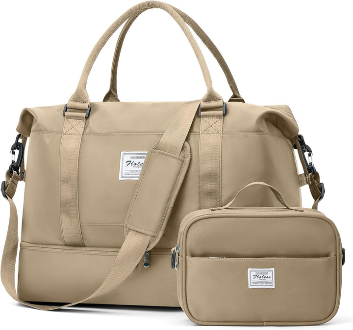 Reisetasche Damen Handgepäck Tasche Sporttasche mit Kulturbeutel Weekender Bag Schwimmtasche Wasserd
