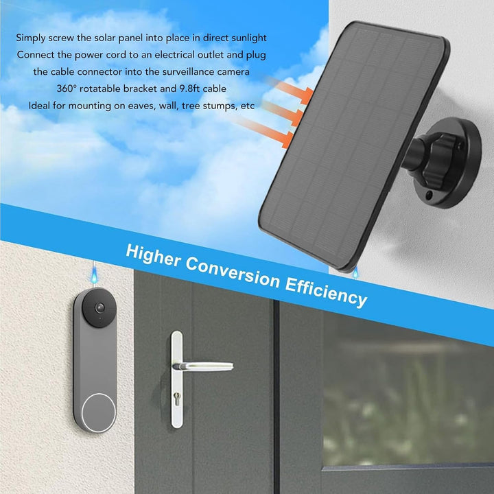 Solarpanel für Überwachungskamera, 12 W Magnetisches Solarpanel Ladegerät für Pro 3/Pro 4/Pro 5S/Ult