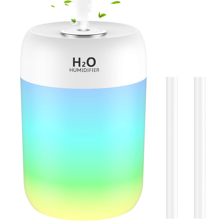 SZO Mini Luftbefeuchter Schlafzimmer mit Nachtlicht Air Humidifier Top-Befüllung 2 Sprühmodi Leise A