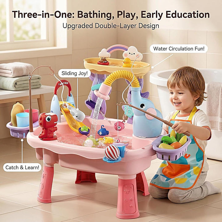 Kinder Wassertisch Elefanten-Design Sensorik-Waschbeckenspielzeug | Kinder Aktivitätstisch Für Hinte
