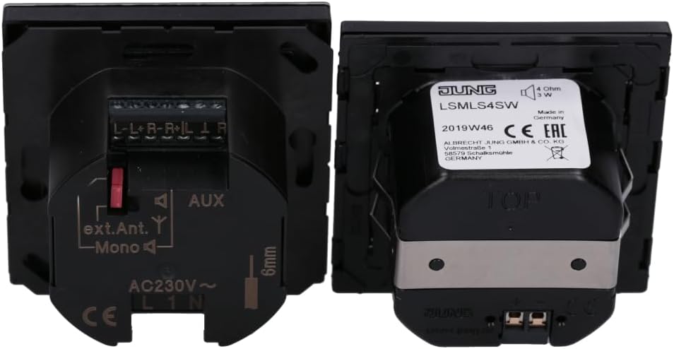 Jung DABLS1SW Smart Radio DAB plus Set Mono mit Lautsprecher Serie LS Schwarz