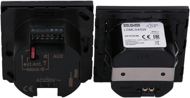 Jung DABLS1SW Smart Radio DAB plus Set Mono mit Lautsprecher Serie LS Schwarz