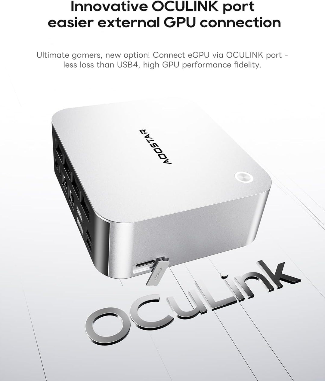 AOOSTAR MACO Mini PC Ryzen 7 H 255(bis zu 4,9GHz) Mini Desktop Computer Kein RAM Keine M.2 PCIe4.0 S