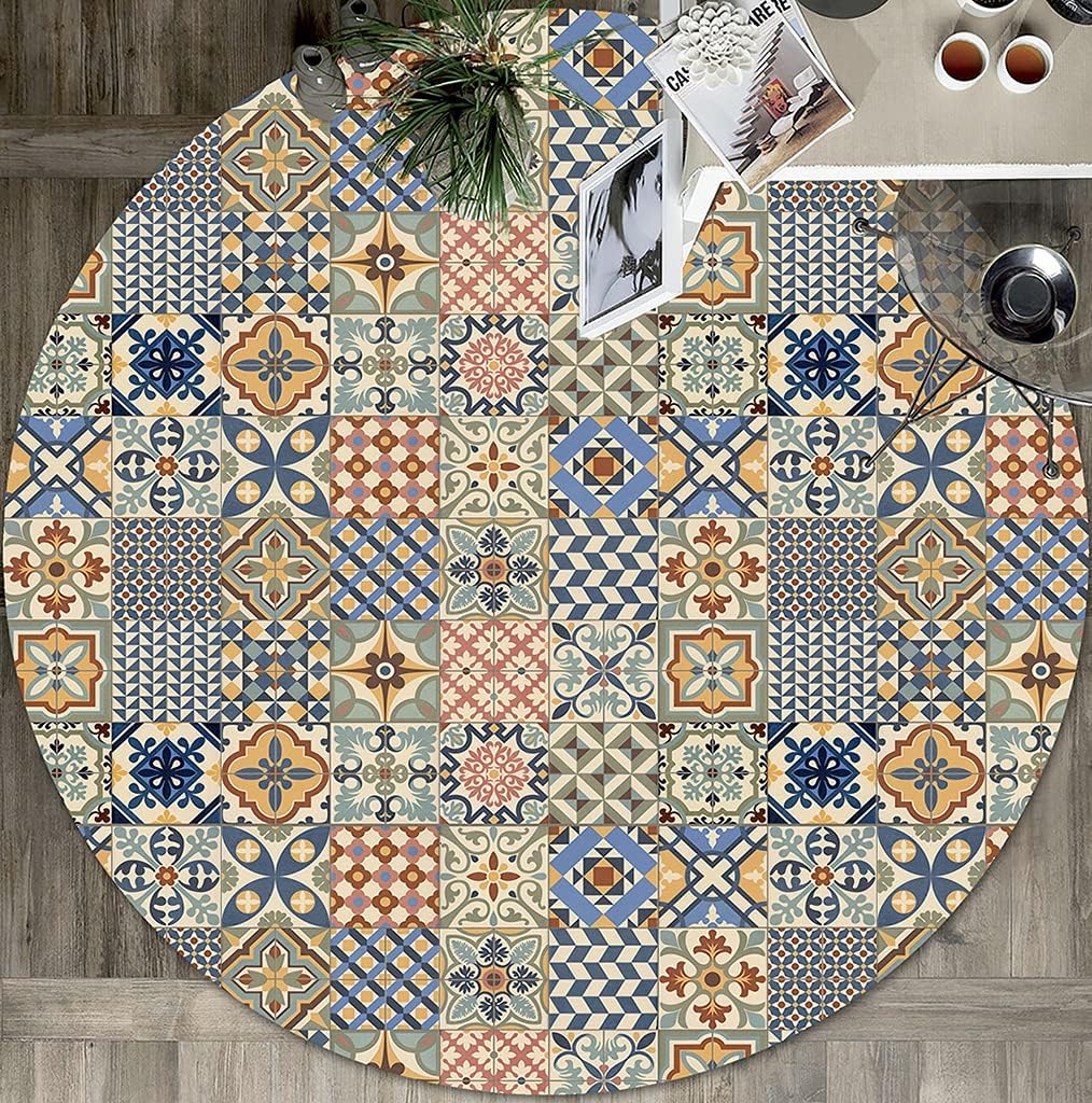 Vilber, Toledo Vinyl-Teppich, rund, Farbe 01, Durchmesser 97 cm