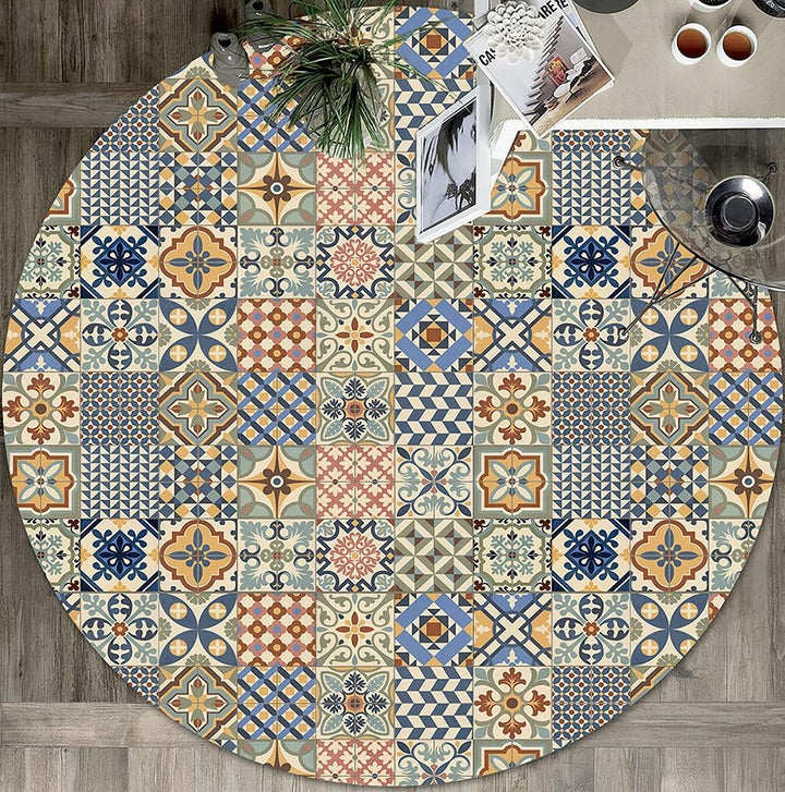 Vilber, Toledo Vinyl-Teppich, rund, Farbe 01, Durchmesser 97 cm