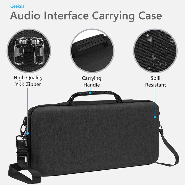 Geekria Tragetasche für Audio-Schnittstelle, kompatibel mit RØDE RØDECaster Video, EVA-Hartschale, t