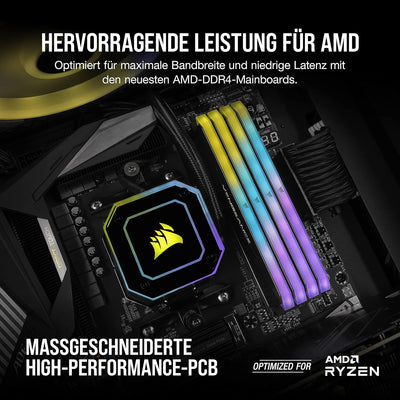 Corsair Vengeance RGB RT 16 GB (2 x 8 GB) DDR4 4.000MHz C18 Arbeitsspeicher (Dynamische RGB-Beleucht