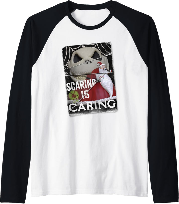 The Nightmare Before Christmas Scaring is Caring Raglan